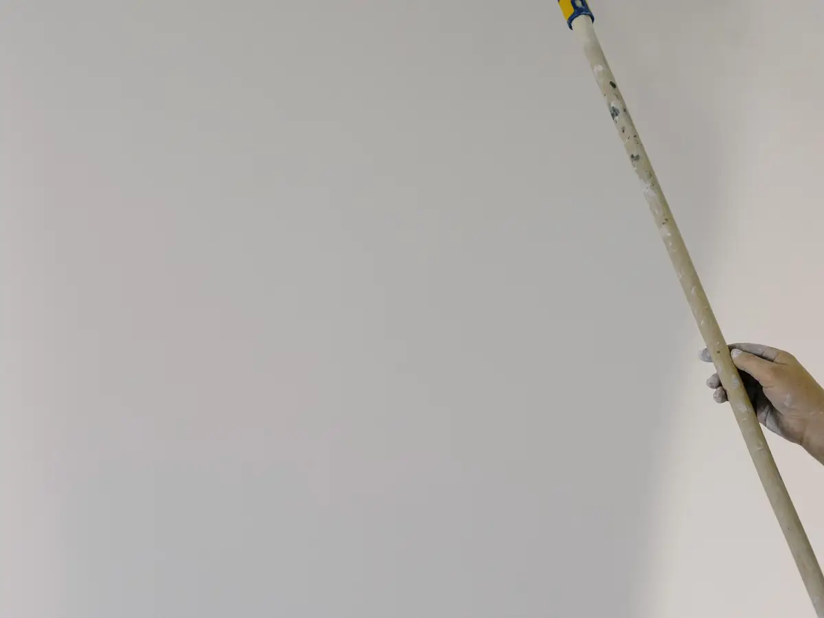 Rolling a mist coat on to a freshly plastered ceiling