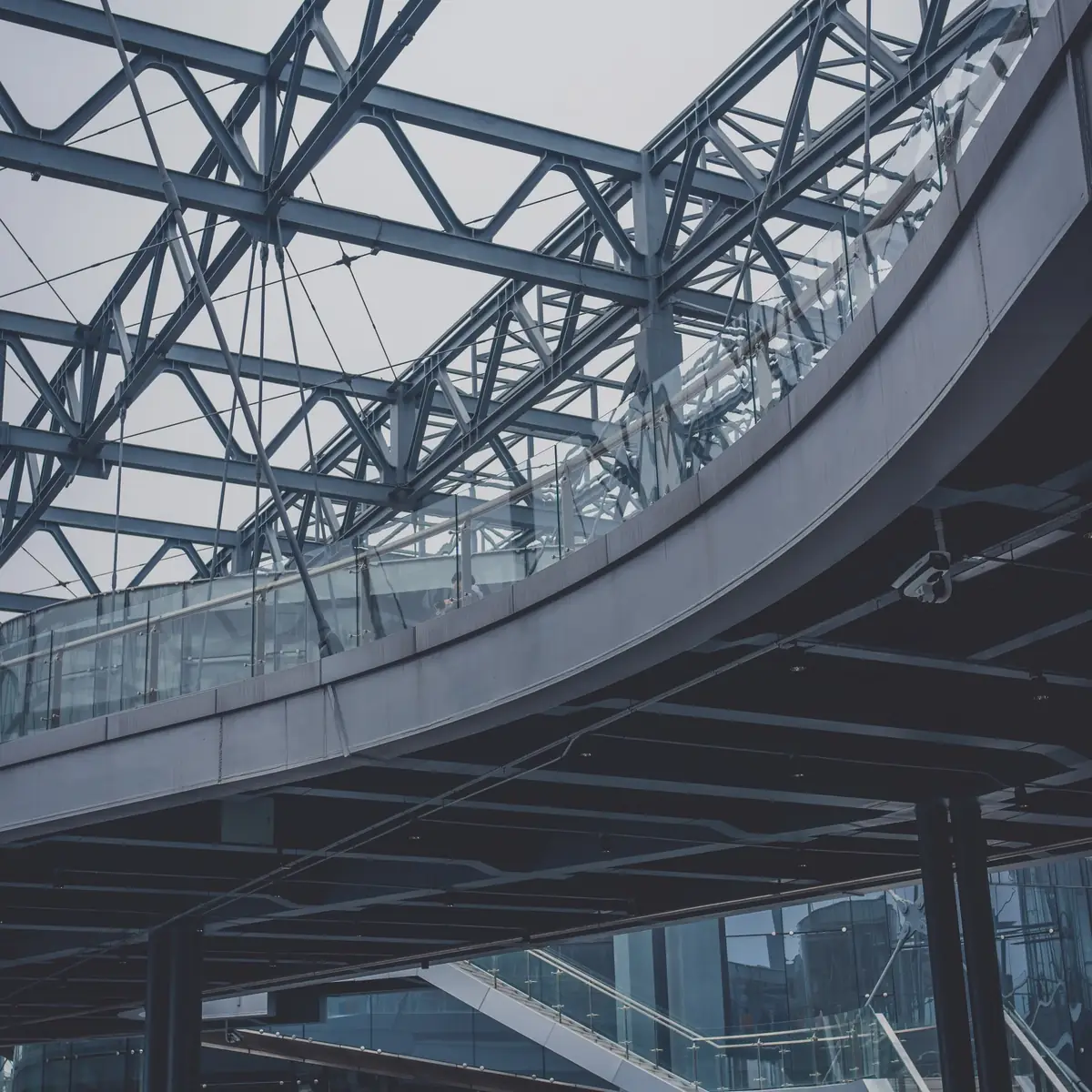 Steel-framed interior