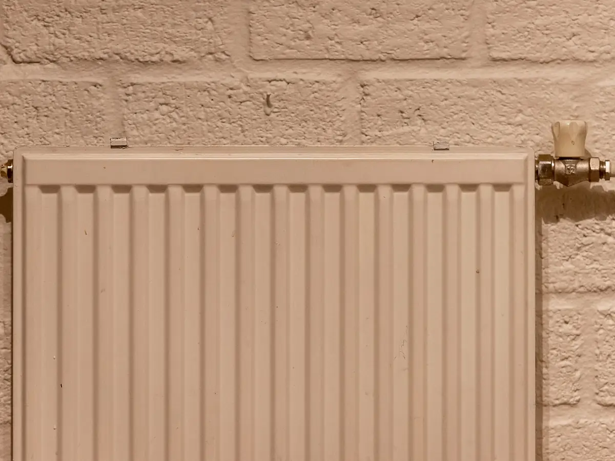 Radiator on an internal wall