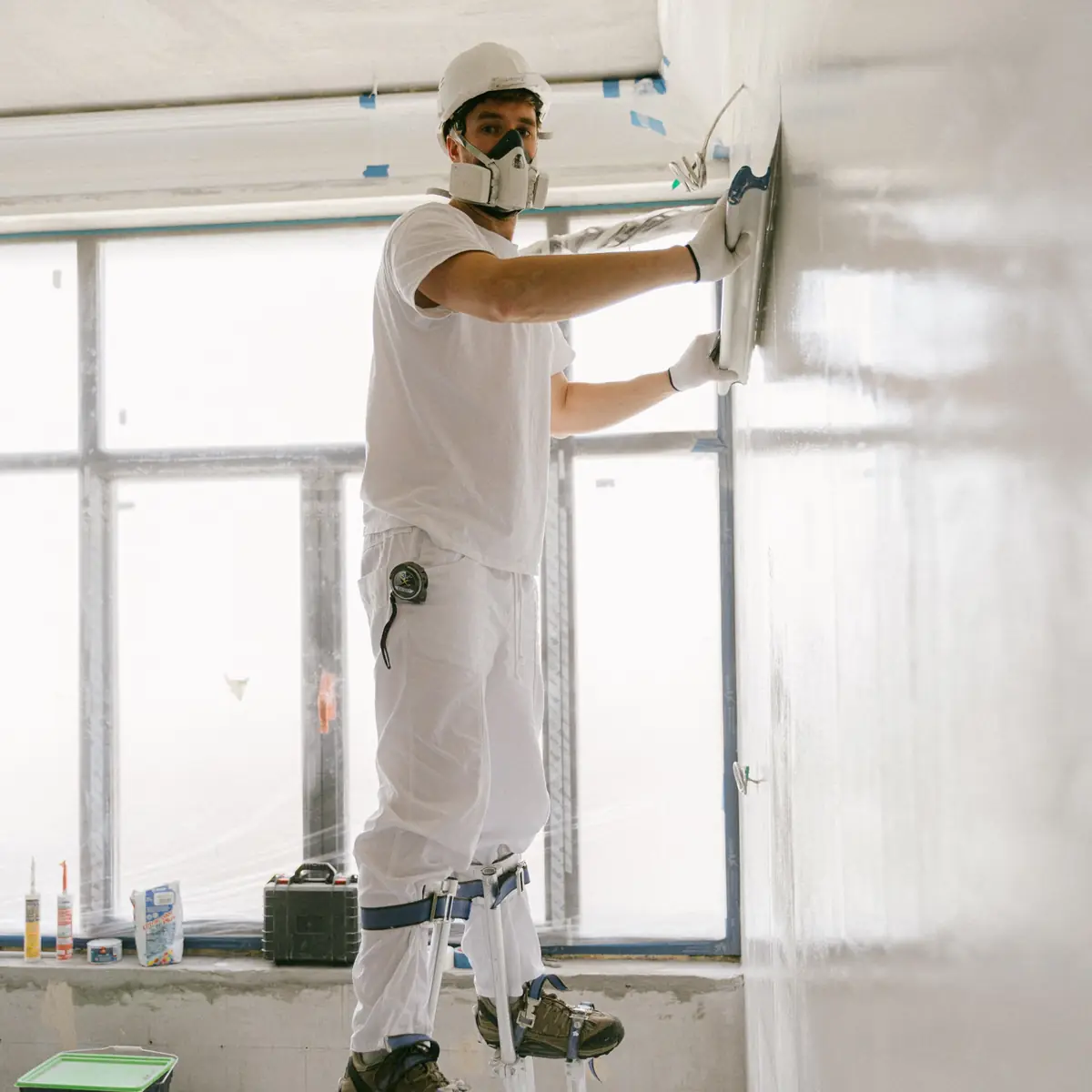 Working in a respirator