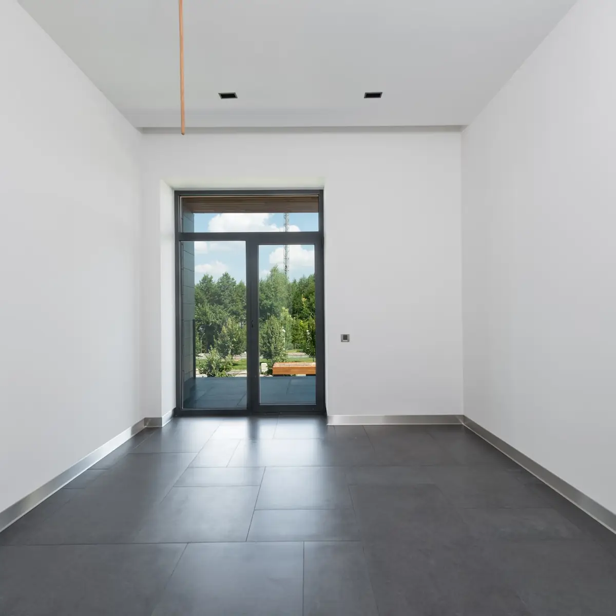 Finished floor in an empty room