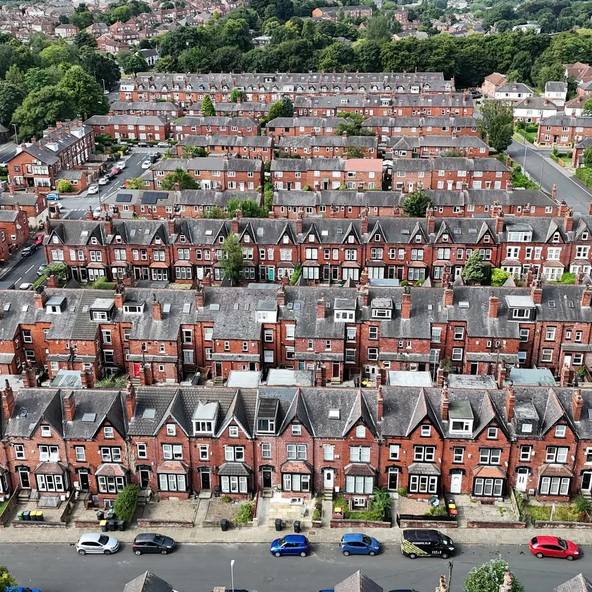 Headingley terraces from above